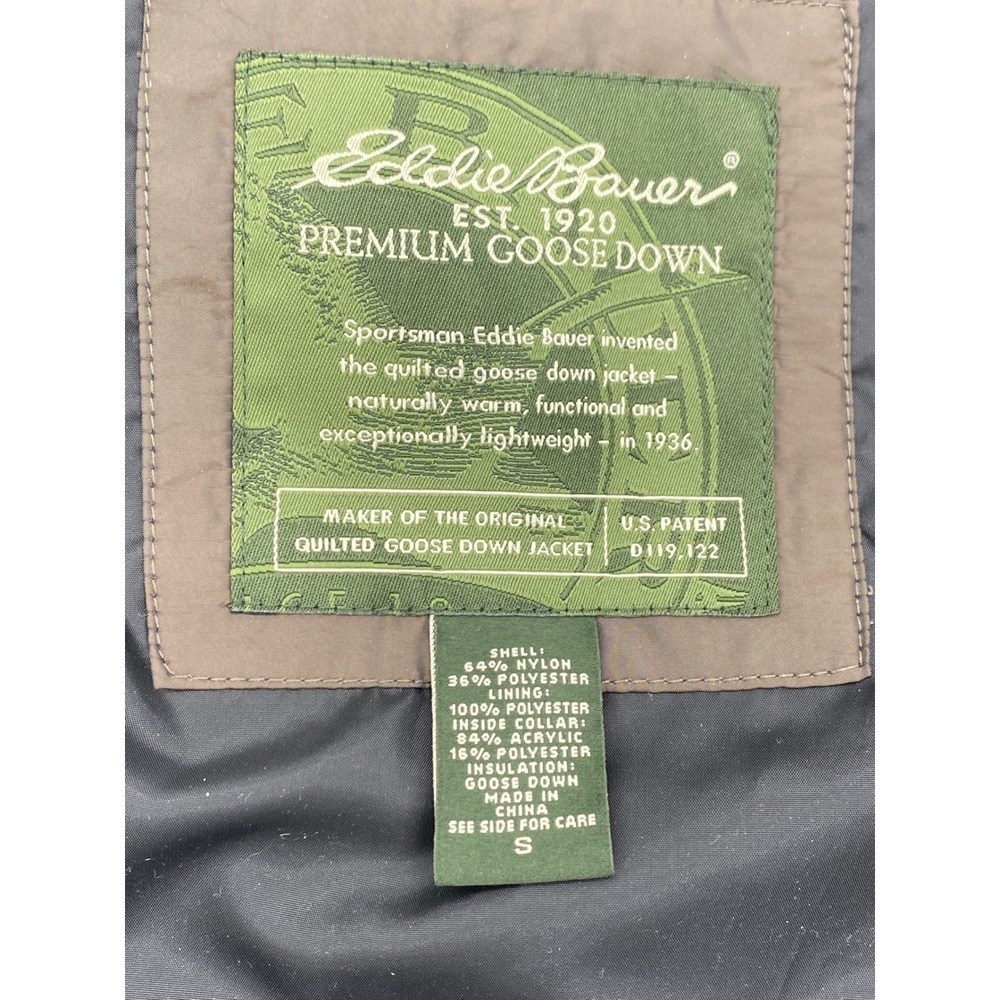 Eddie‎ Bauer Womens Brown Down Vest Faux Fur Collar Premium Goose Down Size S - Picture 4 of 14